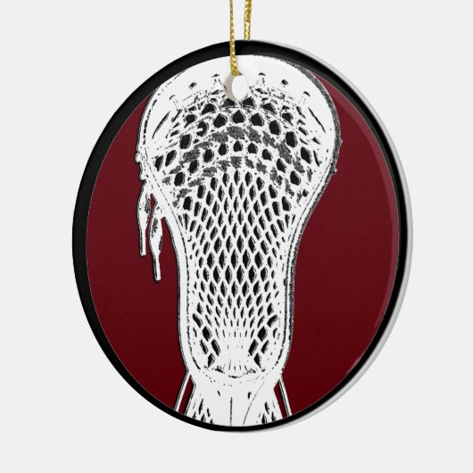 Aangepaste lacrosse Keepomwille Keramisch Ornament (Links)