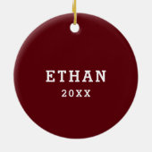 Aangepaste lacrosse Keepomwille Keramisch Ornament (Achterkant)