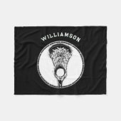 Aangepaste Lacrosse Player Fleece Deken (Voorkant (Horizontaal))