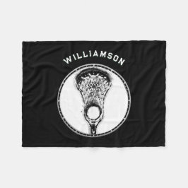 Aangepaste Lacrosse Player Fleece Deken