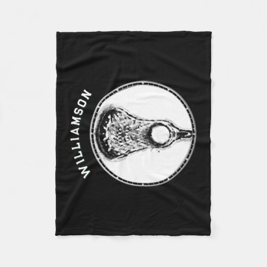 Aangepaste Lacrosse Player Fleece Deken (Voorkant)