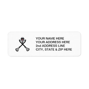 Aangepaste lacrosse-speler etiket