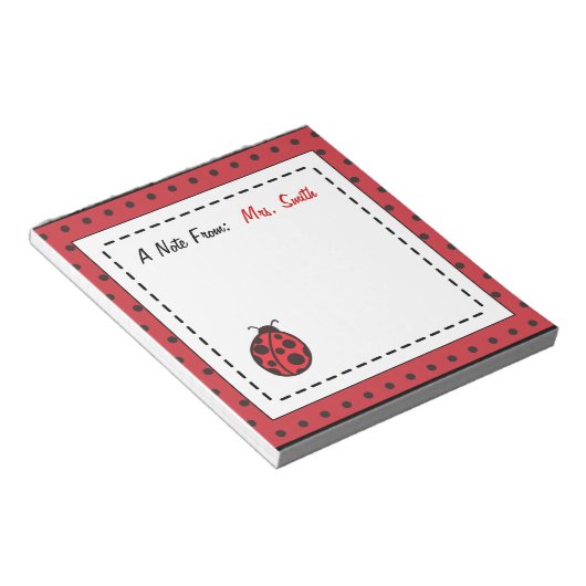 Aangepaste ladybug-laptop notitieblok (Schuin)