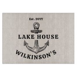 Aangepaste Lake House snijplank met ankerontwerp