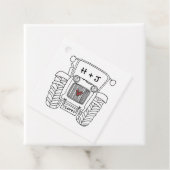 Aangepaste landcode voor trekkers bedankjes labels (In situ)