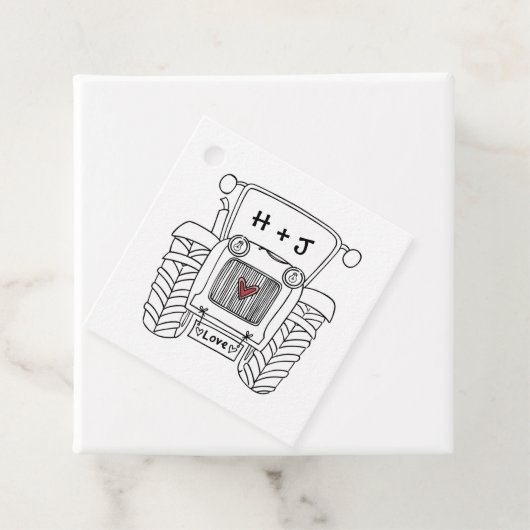 Aangepaste landcode voor trekkers bedankjes labels (In situ)