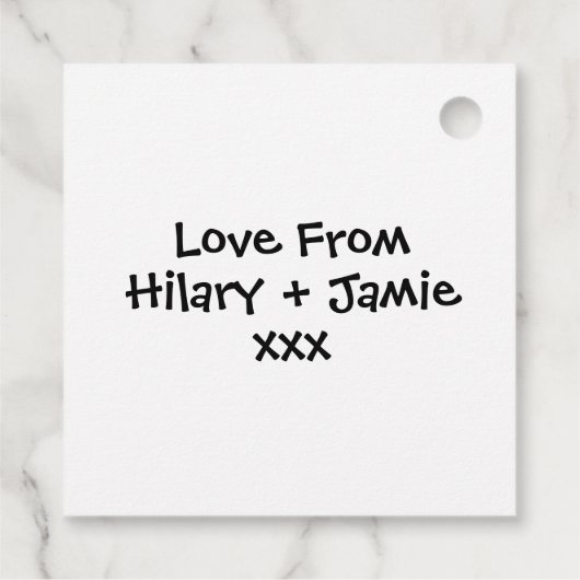 Aangepaste landcode voor trekkers bedankjes labels (Achterkant)