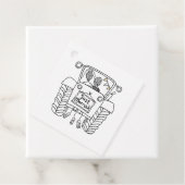 Aangepaste landcode voor trekkers bedankjes labels (In situ)