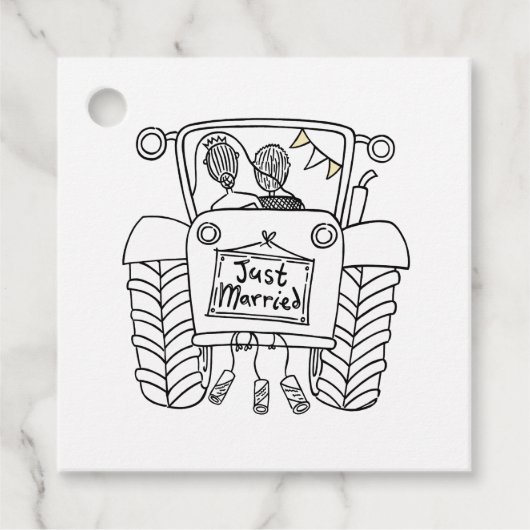 Aangepaste landcode voor trekkers bedankjes labels (Voorkant)