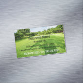 Aangepaste landschapszorg voor grastuinen magnetisch visitekaartje (Voorbeeld)