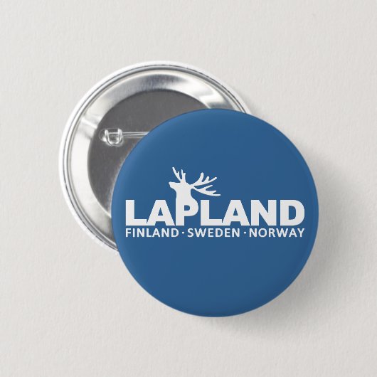 aangepaste LAPLAND-knop Ronde Button 5,7 Cm (Voorkant /achterkant)