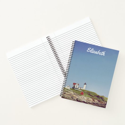Aangepaste laptop met nubble Lighthouse Notitieboek (Binnen)