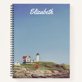 Aangepaste laptop met nubble Lighthouse Notitieboek
