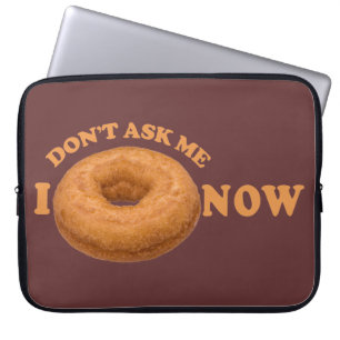 Aangepaste laptophoes voor Donut Humor Laptop Sleeve