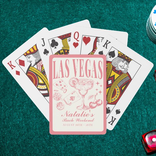 Aangepaste Las Vegas Bachelorette Party gepersonal Pokerkaarten