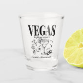 Aangepaste Las Vegas Bachelorette Party gepersonal Shot Glas (Voorkant)