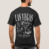 Aangepaste Las Vegas Bachelorette Party gepersonal T-shirt (Achterkant)