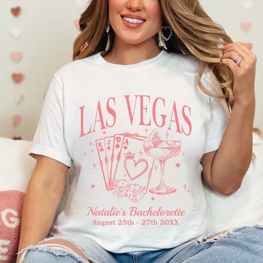 Aangepaste Las Vegas Bachelorette Party gepersonal T-shirt