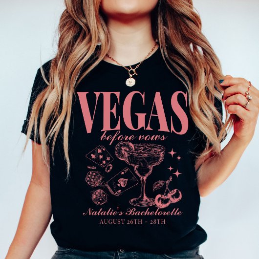 Aangepaste Las Vegas Bachelorette Party gepersonal T-shirt
