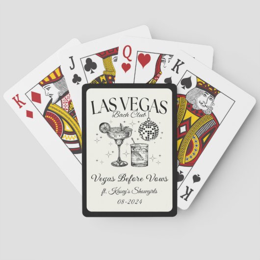 Aangepaste Las Vegas vrijgezellenfeest Persoonlijk Pokerkaarten (Achterkant)