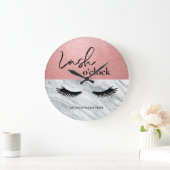 Aangepaste Lash O'Clock Bedrijfsnaam Grote Klok (Huis)