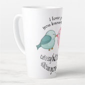 Aangepaste latente beweging latte mok (Linkerhoek)