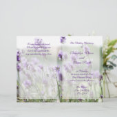 Aangepaste lavendel boheemse trouwprogramma flyer (Staand voorkant)
