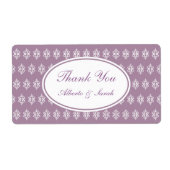 Aangepaste lavendel bruiloft labels (Voorkant)