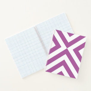 Aangepaste Lavendel en Witte Chevrons Notitieboek