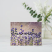 Aangepaste Lavender Flowers Briefkaart (Staand voorkant)