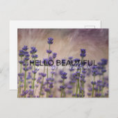 Aangepaste Lavender Flowers Briefkaart (Voorkant / Achterkant)