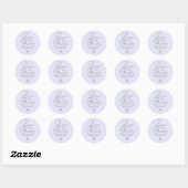 Aangepaste lavender Heart Weddenschap en Bedankt Ronde Sticker (Vel)