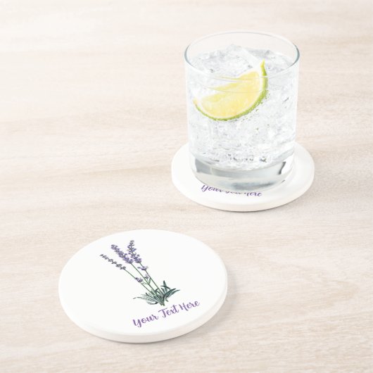 Aangepaste lavenderbloem Onderzetter (Zijkant)