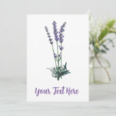 Aangepaste lavenderventiel kaart (Staand voorkant)