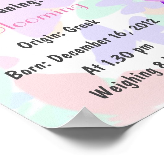 Aangepaste lavendeuil poster (Hoek)