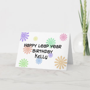 Aangepaste 'Leap Year Birthday'-kaart Kaart