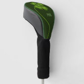 Aangepaste  lebben Shamrock Luck Monogrammed Golfheadcover (Schuin)