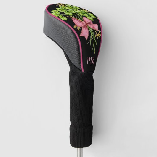 Aangepaste lebben Shamrock Luck Monogrammed Golfheadcover (Schuin)