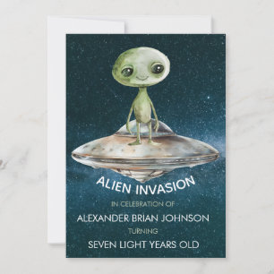 Aangepaste Leeftijd Alien Invasie Buitenruimte Ver Kaart