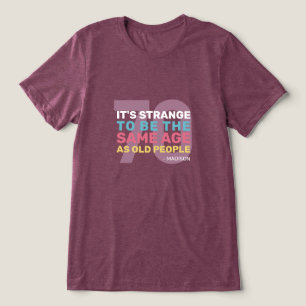 Aangepaste leeftijd en naam Grappig Senior Verjaar Tri-Blend Shirt