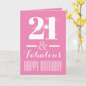 Aangepaste leeftijd & fantastisch | pastelroze wit kaart (Gele Bloem)