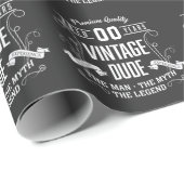 Aangepaste leeftijd  kerel cadeaupapier (Rol Hoek)