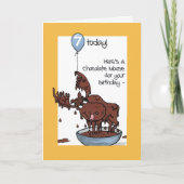 Aangepaste Leeftijd-specifieke Fun Chocolate Moose Kaart (Voorkant)