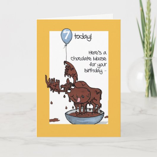 Aangepaste Leeftijd-specifieke Fun Chocolate Moose Kaart (Voorkant)