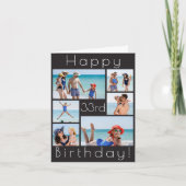 Aangepaste Leeftijd Verjaardag Foto Collage Kaart  (Voorkant)