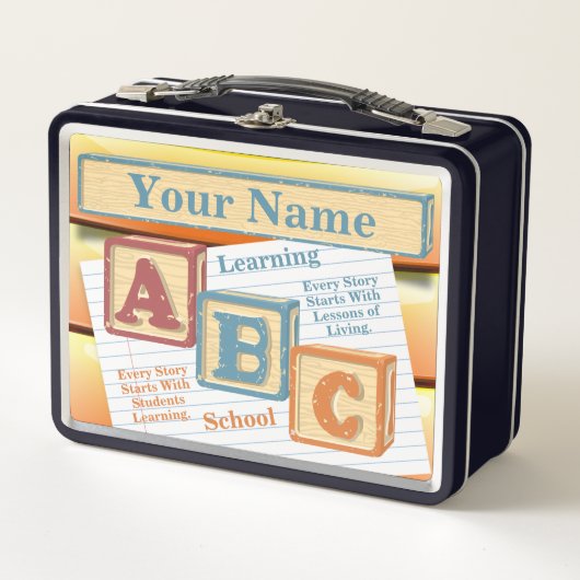 Aangepaste leerschool ABC Metaal Lunchbox (Voorkant)