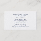 Aangepaste leeskaarten visitekaartje (Achterkant)