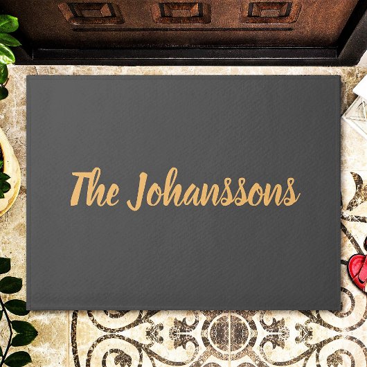 Aangepaste legante familienaam deurmat