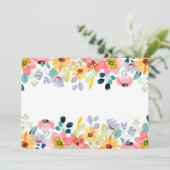 Aangepaste lege bloementuin save the date (Staand voorkant)