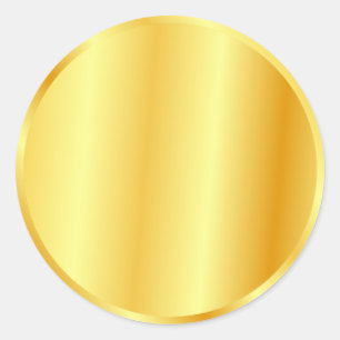 Aangepaste lege Sjabloon Faux Gold Metallic look Ronde Sticker